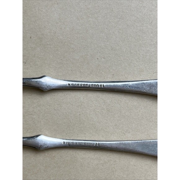 2 Rare Antique Silver Plate Nut Picks 1847 Rogers Bros A1 Lorne Monogram “Partt” - Picture 6 of 6